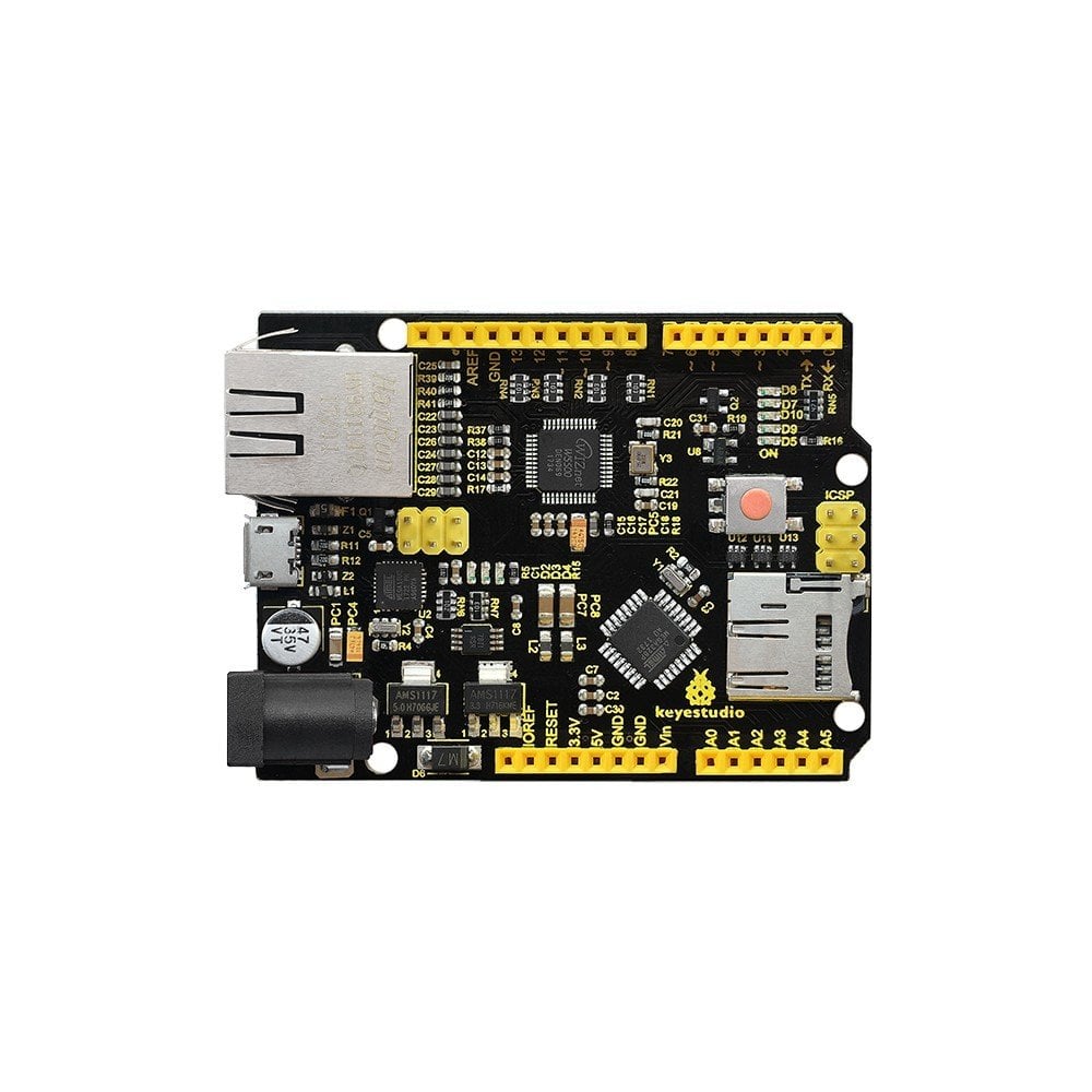 1 Keyestudio W5500 Ethernet Geliştirme Kartı (POE'siz) - Görsel 1