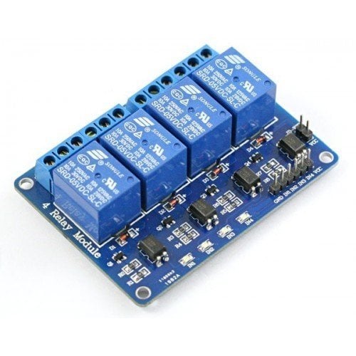 4-way-5v-relay-module-4lu-5v-role-karti-teknoartshop-robitshop-3 5V 4 Kanal Röle Kartı - Görsel 1