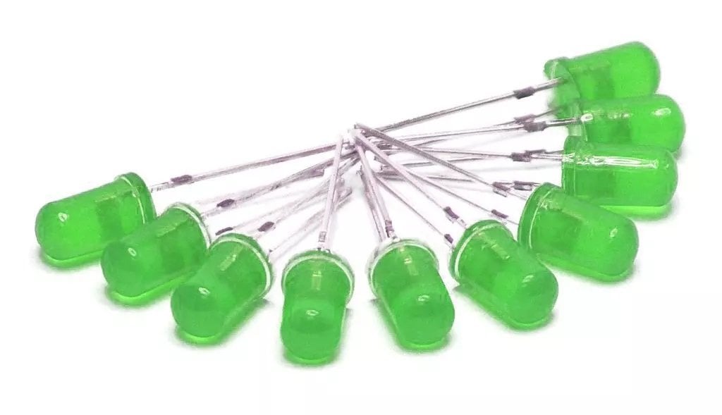 groen-3mm-diffuse-led-10-stuks 3 mm Yeşil LED Paketi - 10 Adet - Görsel 1