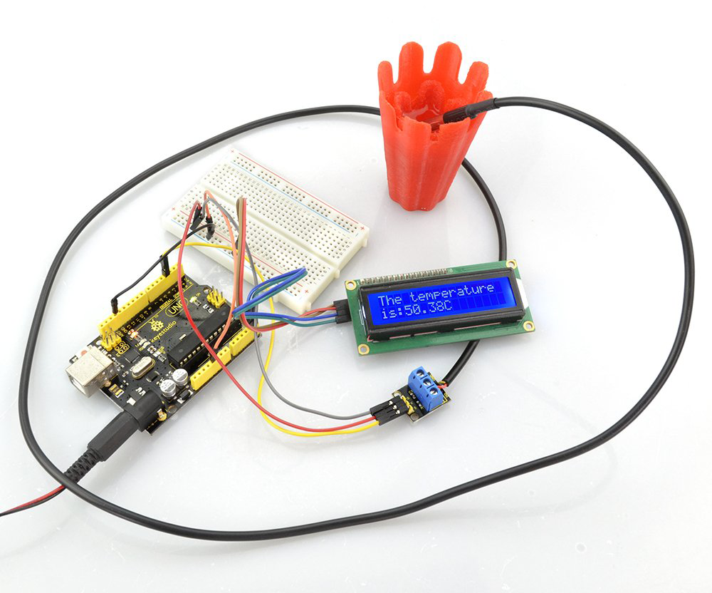 ks0316k9 Keyestudio DS18b20 Sıcaklık Dedektör Sensörü - Görsel 1