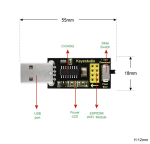 Keyestudio USB'den ESP-01S Wifi Modülüne Seri Bağlantı Devresi - Görsel 2