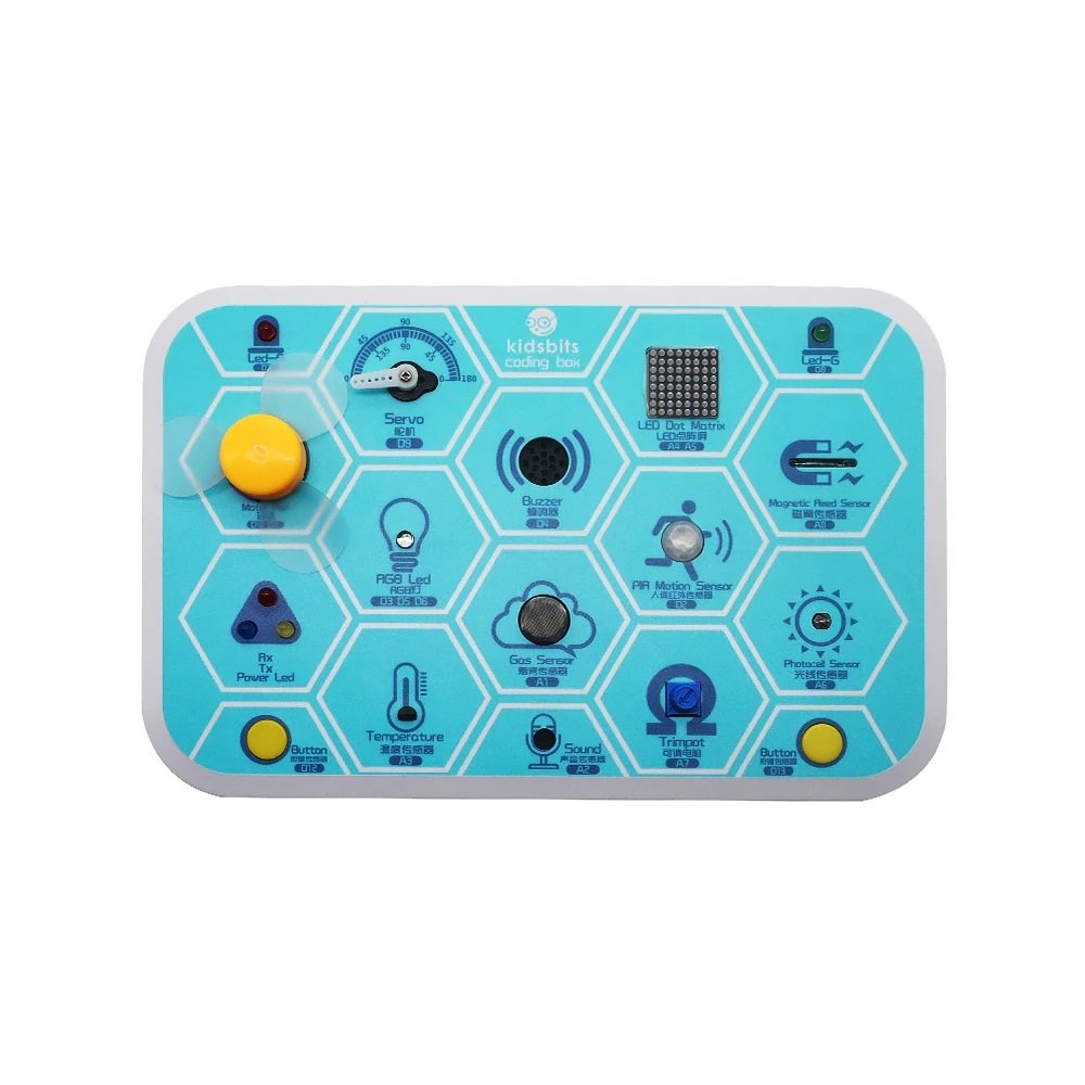 1 Keyestudio kidbits Maker Kodlama Kutusu Başlangıç Kiti v1.0 - Arduino STEM Eğitimi +7 Yaş - Görsel 1