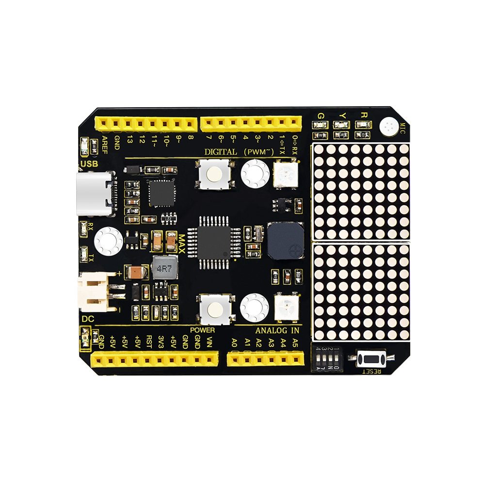 h515f3ce4d42c4119b9c560778f9bbe1bh Keyestudio MAX Type-C USB Kablolu Geliştirme Kartı - Arduino UNO R3 ile Uyumlu - Görsel 1